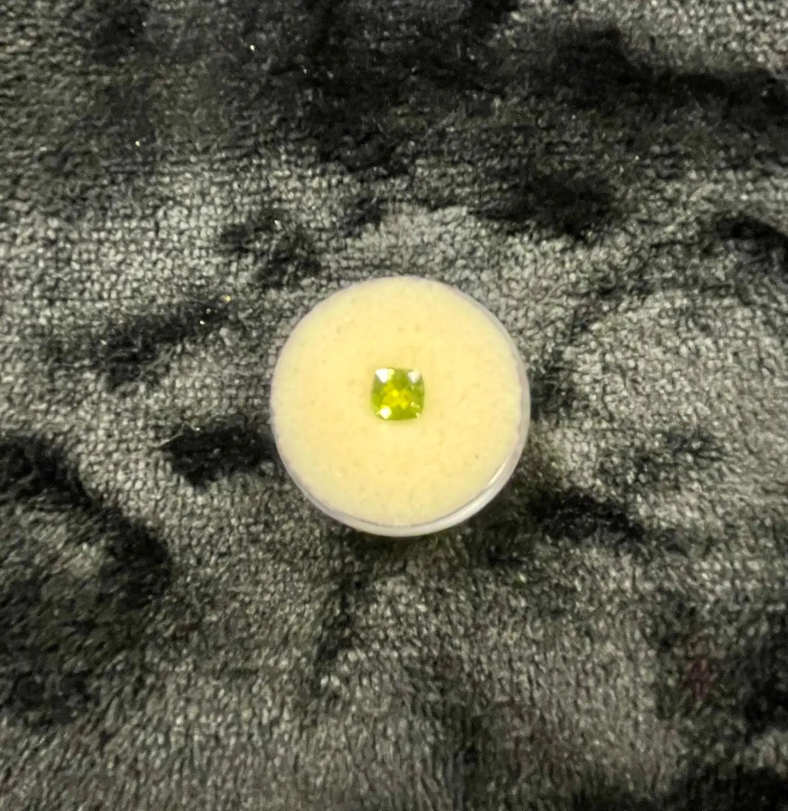 AAA+ Certified Natural 1 Piece Brazilian Lime Green Garnet Square Cushion Cut Shaped Gemstone, Weight: 1.33 ct, Size 6 ABC Jewelries